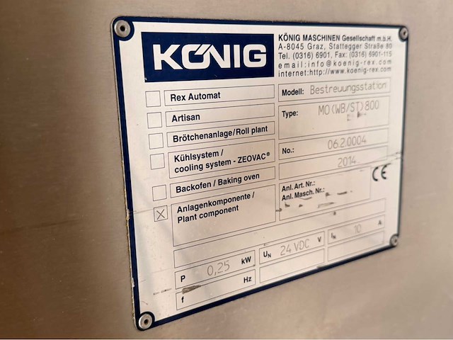 2014 könig mo 800 rvs bestrooiingsstation - afbeelding 8 van  8