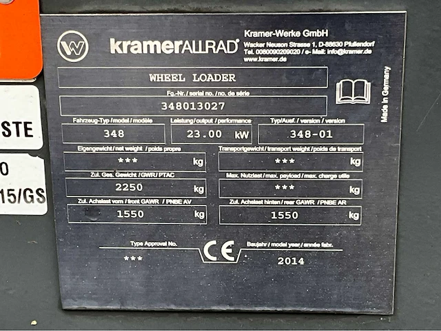 2014 kramer allrad 348-01 wiellader - afbeelding 27 van  35