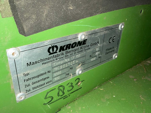 2014 krone comprima cf 155xc ronde balen pers met wikkelaar - afbeelding 49 van  53