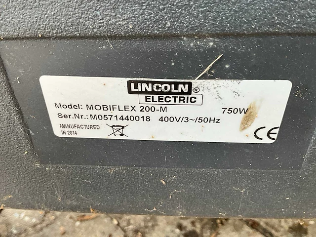 2014 lincoln electric mobiflex 200-m lasdampafzuiginstallatie - afbeelding 4 van  4