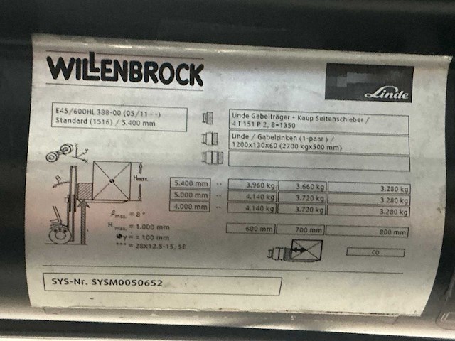 2014 linde e45hl-01/600 vorkheftruck - afbeelding 37 van  38
