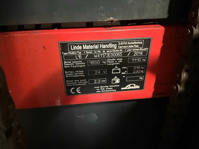 2014 linde l16 stapelaar - afbeelding 3 van  11