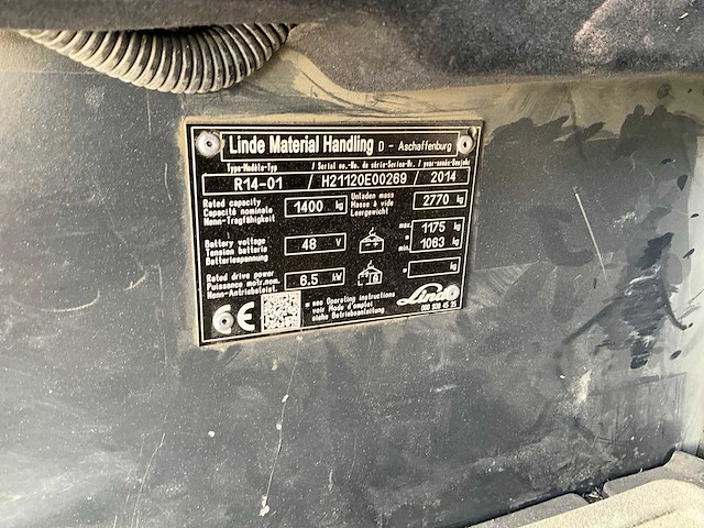2014 linde r14-01 coldstore reach truck - afbeelding 10 van  30