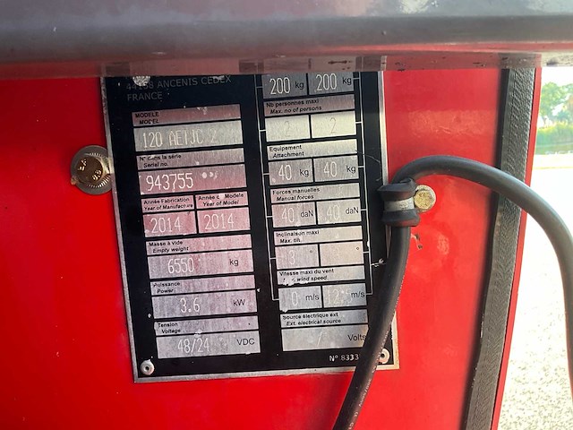 2014 manitou 120aetjc hoogwerker - afbeelding 2 van  2