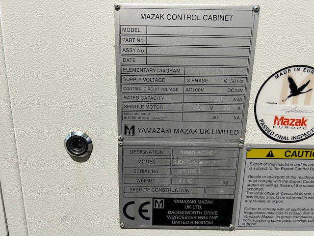 2014 mazak quick turn smart 200 cnc-draaibank - afbeelding 16 van  29