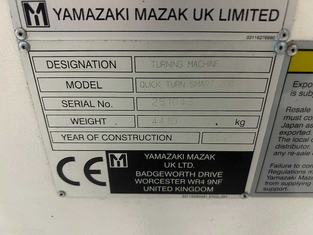 2014 mazak quick turn smart 200 cnc-draaibank - afbeelding 12 van  23