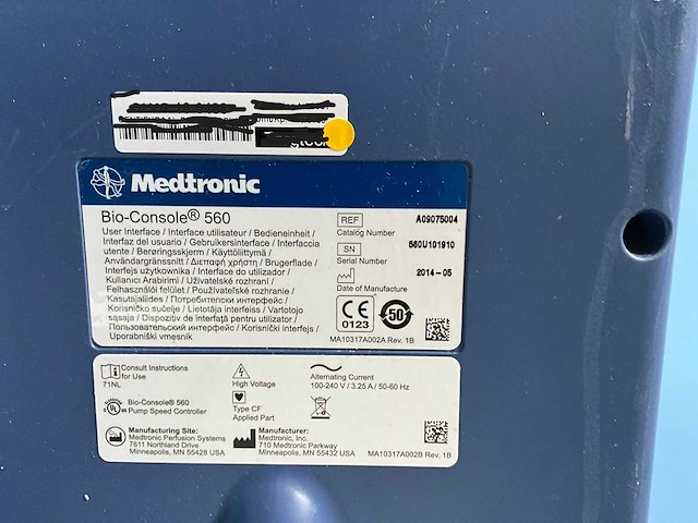 2014 medtronic bio-console 560 perfusie systeem - afbeelding 11 van  11