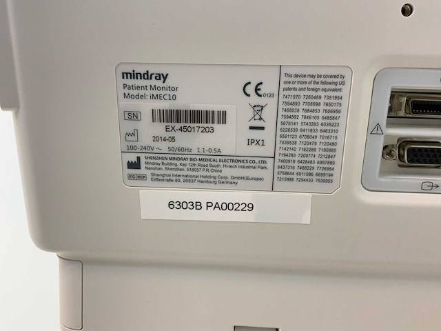 2014 mindray imec10 trolley voor vitale functies - afbeelding 9 van  9