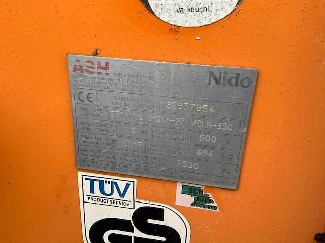 2014 nido strtos b15k+-27 wcln-350 afzet zoutstrooier - afbeelding 4 van  4