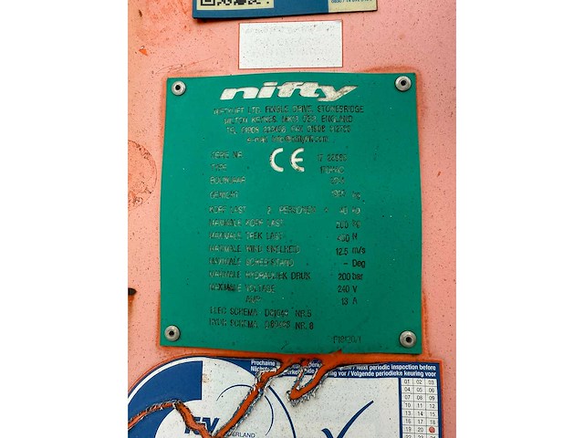 2014 nifty 170hac aanhangwagen hoogwerker - afbeelding 3 van  7