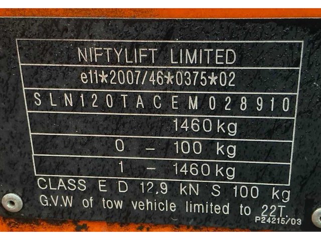 2014 niftylift nifty 120 tac hoogwerker aanhangwagen - afbeelding 28 van  34