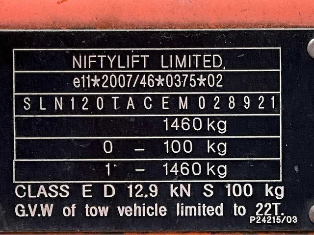 2014 niftylift nifty 120 tac hoogwerker aanhangwagen - afbeelding 19 van  35