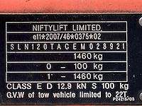 2014 niftylift nifty 120 tac hoogwerker aanhangwagen - afbeelding 19 van  35