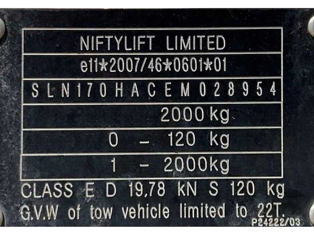 2014 niftylift nifty 170 hac hoogwerker aanhangwagen - afbeelding 17 van  24