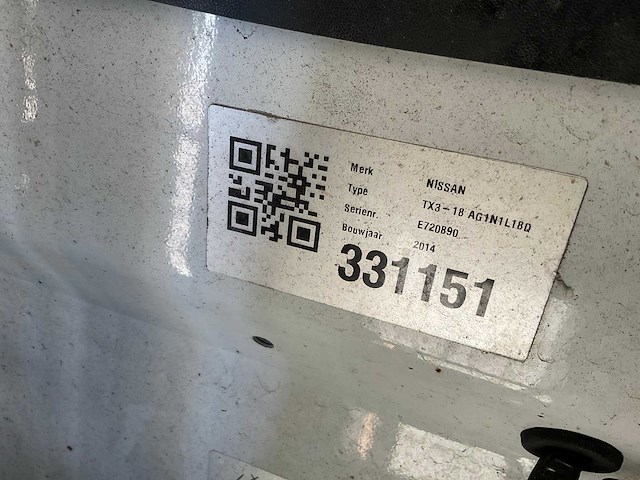 2014 nissan tx3-18 ag1 n1 l18q vorkheftruck - afbeelding 2 van  8