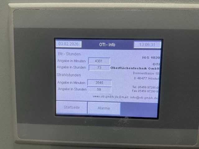 2014 oti oberflachtechnik ig-s 92 gritstraalmachine - afbeelding 8 van  9