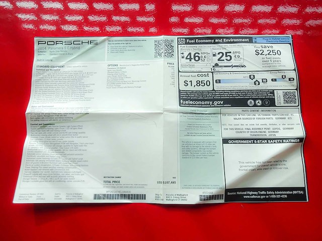 2014 porsche panamera hybrid sedan 3,0l v6 - 2014 - btw auto - afbeelding 66 van  68