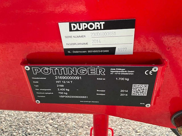 2014 pöttinger hit 12.14t schudder - afbeelding 15 van  22