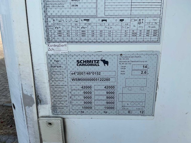 2014 schmitz cargobull scb*s3b geconditioneerde oplegger - afbeelding 18 van  39