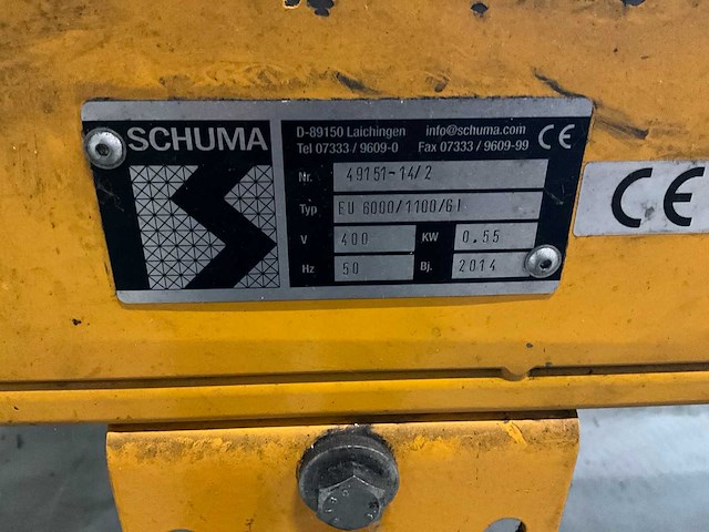 2014 schuma eu 100 6000/1100/gi transportband - afbeelding 3 van  11