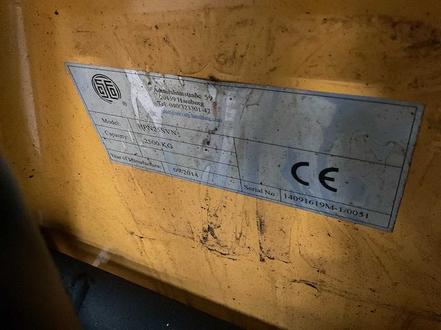 2014 seco hpn25svn hydraulische handpalletwagen - afbeelding 6 van  7
