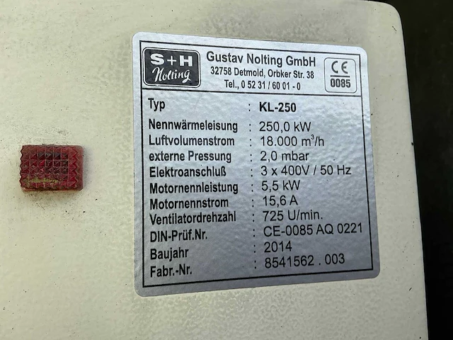 2014 s+h kl 250 heater - afbeelding 3 van  11