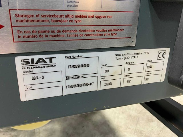 2014 siat s8-n38 dozensluitmachine (c) - afbeelding 5 van  7