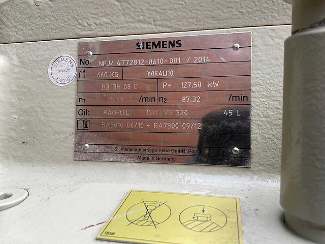 2014 siemens nfj/4772812-0610-001 reductiekast - afbeelding 5 van  5