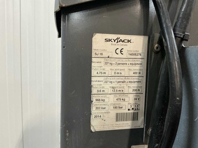 2014 skyjack sj 16 hoogwerker - afbeelding 6 van  17