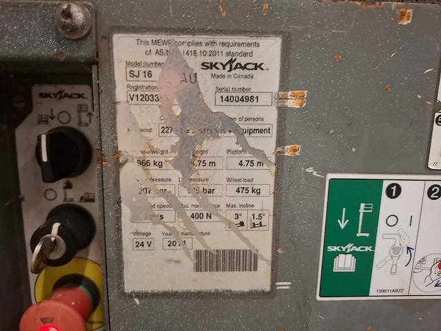 2014 skyjack sj 16 hoogwerker - afbeelding 4 van  13