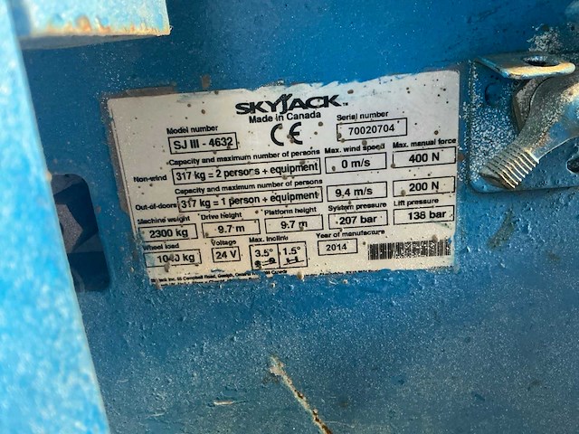 2014 skyjack sjiii 4632 hoogwerker - afbeelding 7 van  15