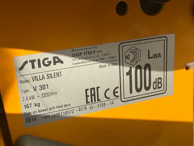 2014 stiga v 301 villa silent zitmaaier - afbeelding 4 van  12