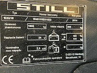 2014 still exu16 elektrische palletwagen - afbeelding 22 van  27