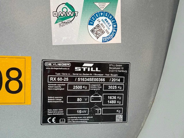 2014 still rx 60-25 vorkheftruck - afbeelding 21 van  21