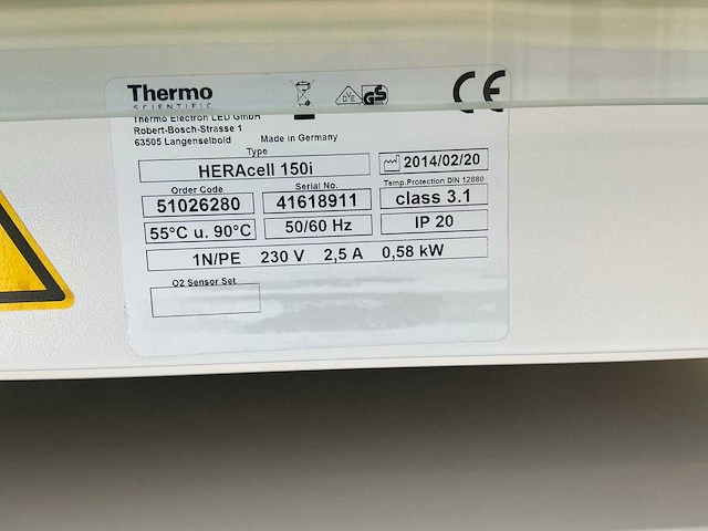 2014 thermo scientific heracell 150i gp laboratorium co2-incubator (2x) - afbeelding 3 van  13