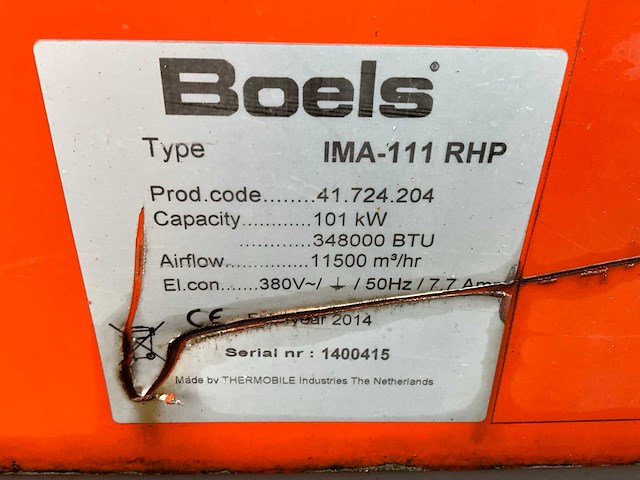 2014 thermobile ima-111 rhp industriële heater / event heater / hetelucht turbine - afbeelding 4 van  12