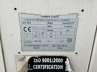 2014 tower light superlight vt1 lichtmast aggregaat aanhangwagen - afbeelding 6 van  16