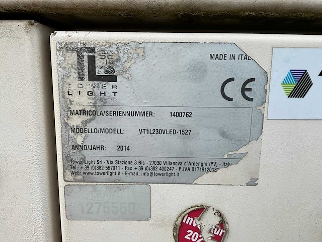 2014 tower light superlight vt1 lichtmast aggregaat aanhangwagen - afbeelding 7 van  16