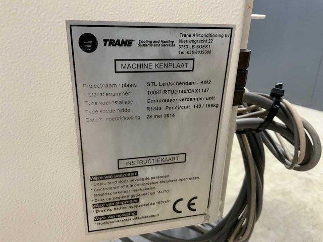 2014 trane rtud140e chiller (c) - afbeelding 9 van  9