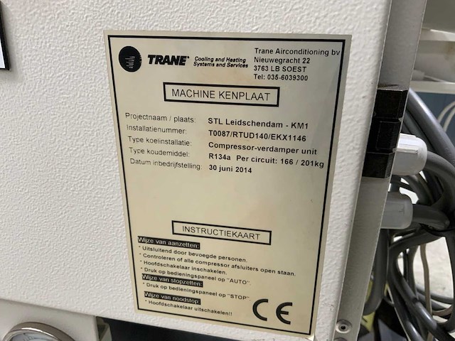 2014 trane rtud140eh02 chiller - afbeelding 2 van  6