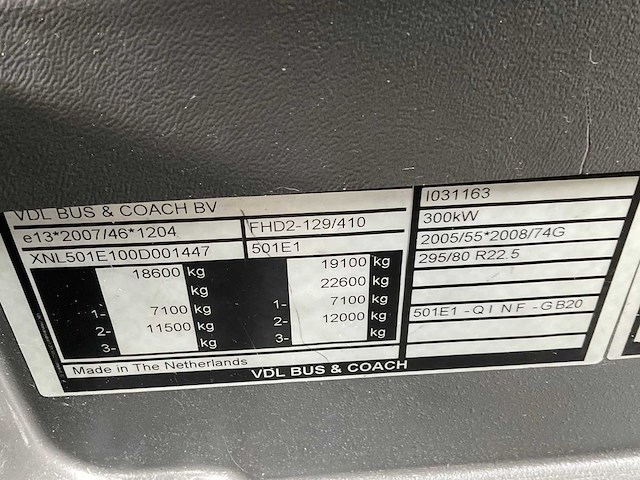 2014 vdl fhd2 129.410 touringcar - afbeelding 44 van  51