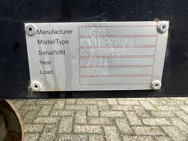 2014 vgm sk8014 snipper kipwagen - afbeelding 5 van  5