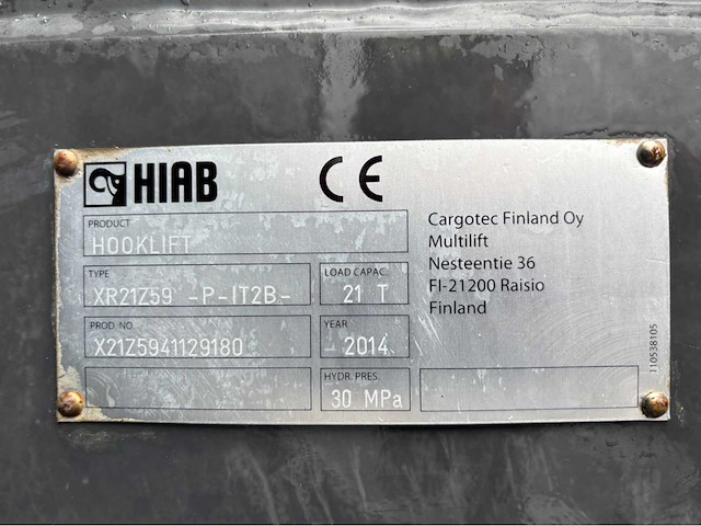 2014 volvo fmx 460 hiab 21t haakarm / containersysteem vrachtwagen - afbeelding 38 van  67