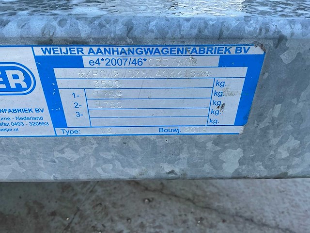 2014 weijer aanhangwagen - afbeelding 6 van  23