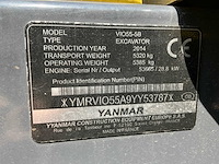 2014 yanmar vio 55-5b midigraafmachine - afbeelding 27 van  32