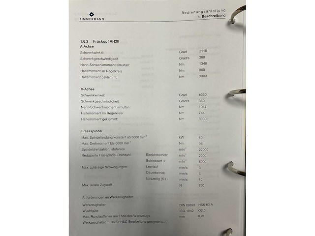 2014 zimmerman fz33.030c 5- assige portaalfreesmachine - afbeelding 36 van  48