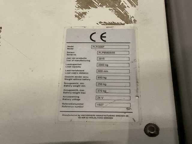 2015 - atlet presto - plp/200f - elektrische palletwagen - afbeelding 8 van  8