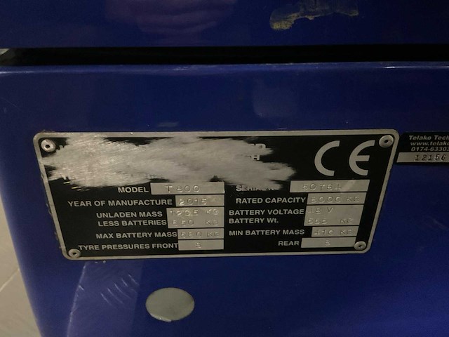 2015 - bradshaw - t800 - industriële trekker elektrisch - afbeelding 5 van  13