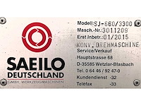 2015 - contur saeilo - sj-660/3300 - centre lathe - afbeelding 6 van  9