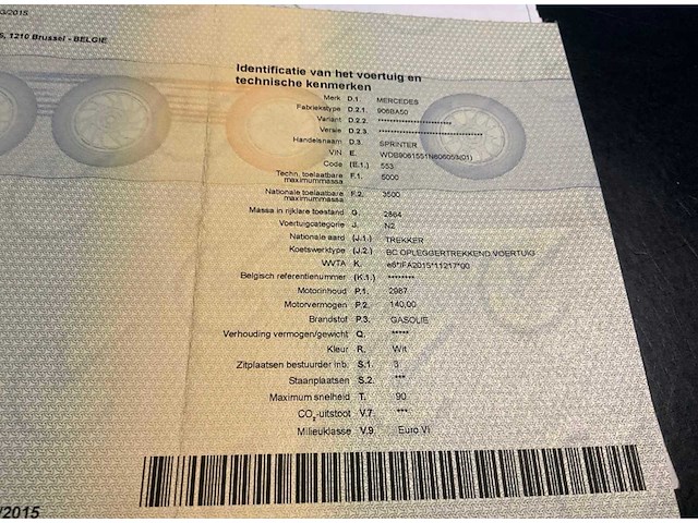 2015 - mercedes-benz - sprinter - be-trekker - afbeelding 4 van  6